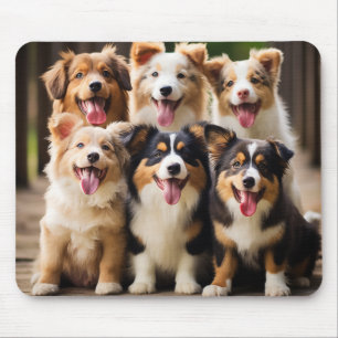 Puppy Party: Liefdevolle Puppies Mousepad Muismat