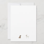 Puppy Party Modern Dog Birthday Invite - Beige Kaart (Achterkant)
