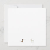 Puppy Party Modern Dog Birthday Invite - Square Kaart (Achterkant)