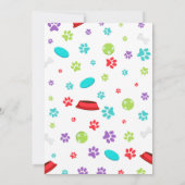 Puppy Party of Pet Party Invitation Kaart (Achterkant)