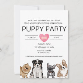 Puppy Party, Puppy Douche voor Nieuwe Puppy Kaart