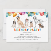 puppy party | Schattigee Leuke Kinder Hond Thema V Kaart (Voorkant)