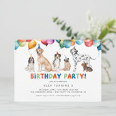 puppy party | Schattigee Leuke Kinder Hond Thema V Kaart (Staand voorkant)