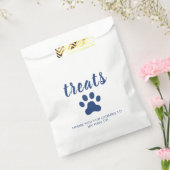 Puppy party traktatie gunsttas blauw bedankzakje (Gezegeld)