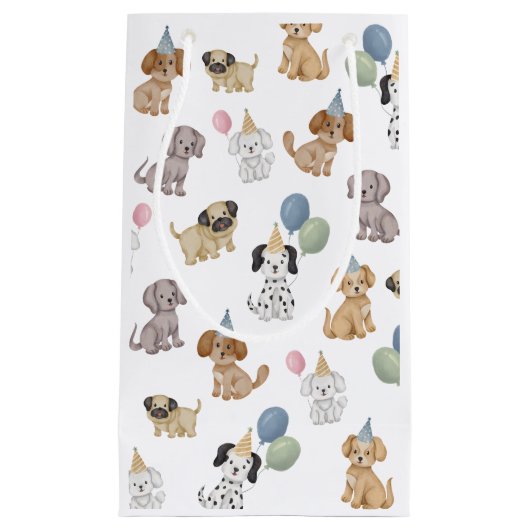 Puppy Party Verjaardag Gift Bag Klein Cadeauzakje (Voorkant)