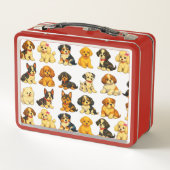 Puppy Patroon Metalen Lunchbox (Achterkant)