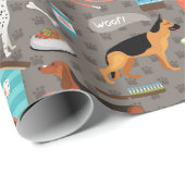 Puppy Pattern Cadeaupapier (Rol Hoek)