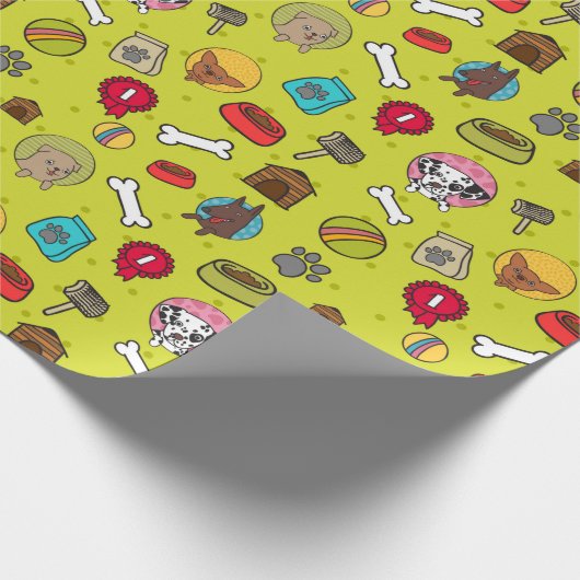 Puppy Pattern Cadeaupapier (Hoek)
