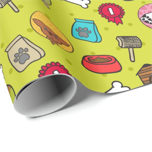 Puppy Pattern Cadeaupapier (Rol Hoek)