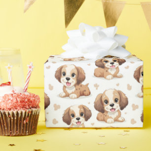 Puppy Pattern Cadeaupapier