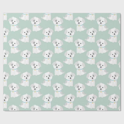 Puppy Pattern Cadeaupapier (Vlak)