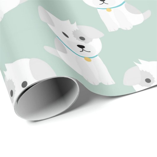 Puppy Pattern Cadeaupapier (Rol Hoek)