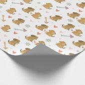Puppy Pattern Cadeaupapier (Hoek)