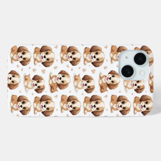 Puppy Pattern Case-Mate iPhone Case (Achterkant (horizontaal))