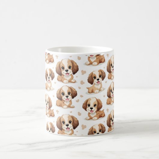 Puppy Pattern Koffiemok (Center)