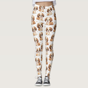 Puppy Pattern Leggings