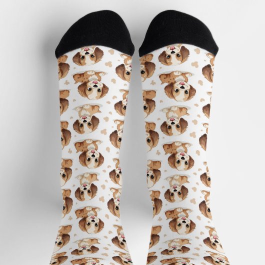 Puppy Pattern Sokken (Top)