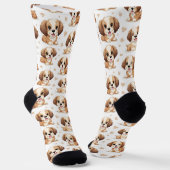 Puppy Pattern Sokken (Gebogen)