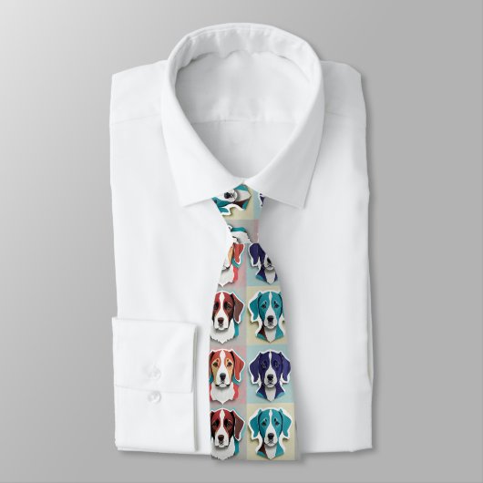 Puppy Pattern Stropdas (Gebonden)