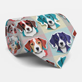 Puppy Pattern Stropdas (Opgerold)