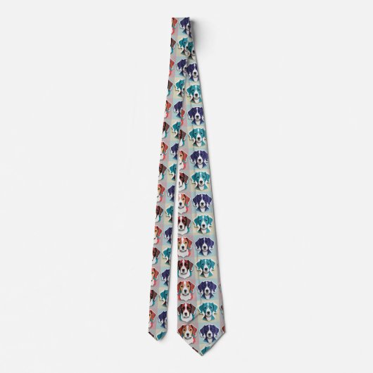 Puppy Pattern Stropdas (Achterkant)