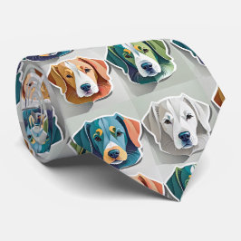 Puppy Pattern Stropdas