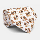 Puppy Pattern Stropdas (Opgerold)