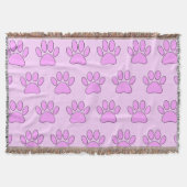 Puppy Paw-afdrukken in roze Deken (Voorkant)