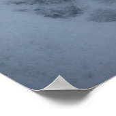 Puppy Paw-afdrukken in sneeuw Poster (Hoek)