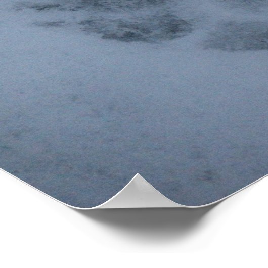 Puppy Paw-afdrukken in sneeuw Poster (Hoek)