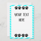 Puppy Paw-afdrukken met aangepaste tekst Kaart (Voorkant)