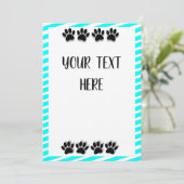 Puppy Paw-afdrukken met aangepaste tekst Kaart (Staand voorkant)