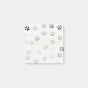 Puppy Paw Drukt plakkerige noten zwart-wit Post-it® Notes