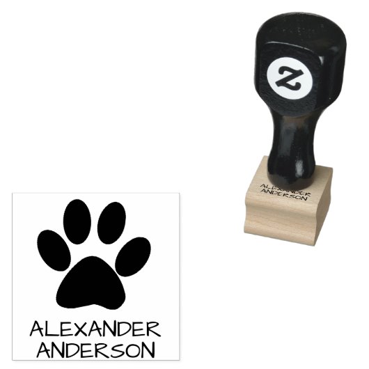 Puppy Paw personaliseren Rubberstempel (Gestempeld)
