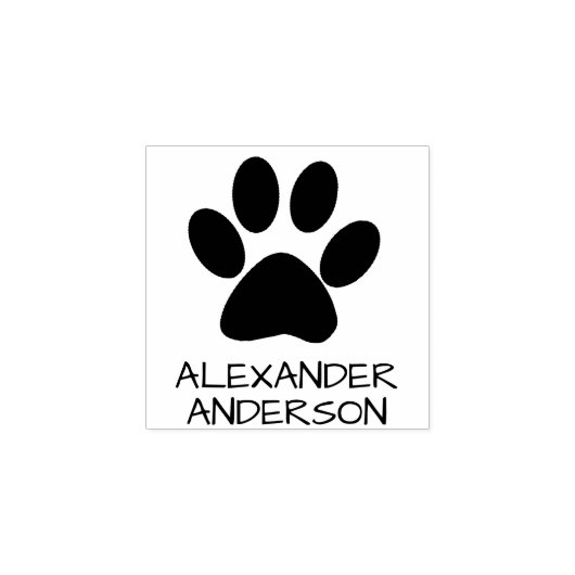 Puppy Paw personaliseren Rubberstempel (Afrduk)