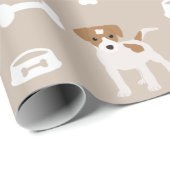 Puppy Paw-printerpatroon voor de Cute Dog Cadeaupapier (Rol Hoek)