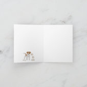 Puppy Paw-printerpatroon voor de Cute Dog Feestdagen Kaart (Binnen)