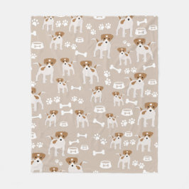 Puppy Paw-printerpatroon voor de Cute Dog Fleece Deken