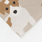 Puppy Paw-printerpatroon voor de Cute Dog Fleece Deken (Hoek)