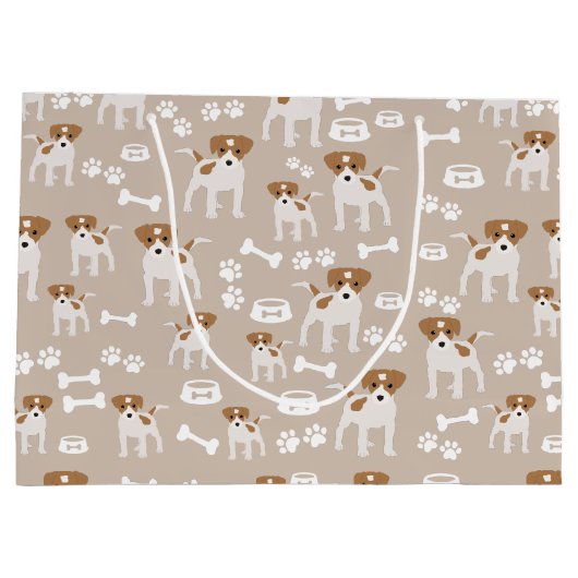 Puppy Paw-printerpatroon voor de Cute Dog Groot Cadeauzakje (Achterkant)