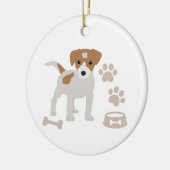 Puppy Paw-printerpatroon voor de Cute Dog Keramisch Ornament (Links)