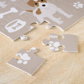 Puppy Paw-printerpatroon voor de Cute Dog Legpuzzel (Zijkant)