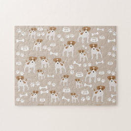 Puppy Paw-printerpatroon voor de Cute Dog Legpuzzel