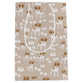 Puppy Paw-printerpatroon voor de Cute Dog Medium Cadeauzakje (Voorkant)