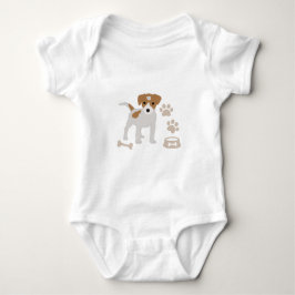Puppy Paw-printerpatroon voor de Cute Dog Romper