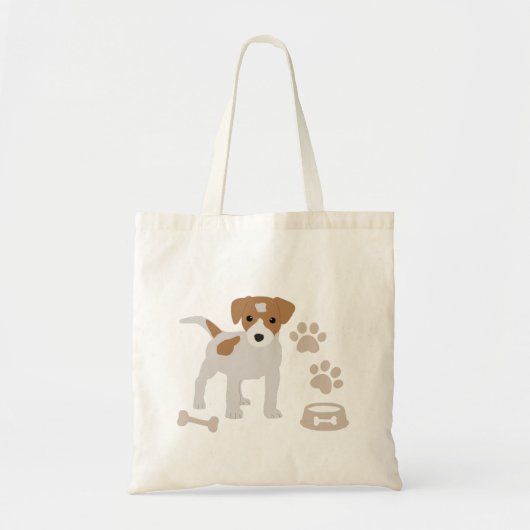 Puppy Paw-printerpatroon voor de Cute Dog Tote Bag (Voorkant)