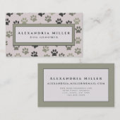 Puppy Paw-printers | Blush roze Visitekaartje (Voorkant / Achterkant)