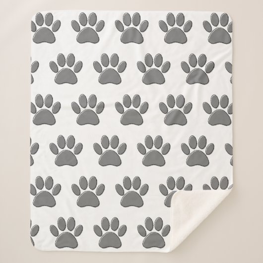Puppy Paw-printers Sherpa Deken (Voorkant)