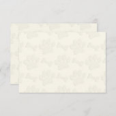 Puppy Paw Prints and Bones Blank Cream Off White Notitiekaartje (Voorkant / Achterkant)