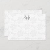 Puppy Paw Prints and Bones Custom Lined Monogram Notitiekaartje (Voorkant / Achterkant)